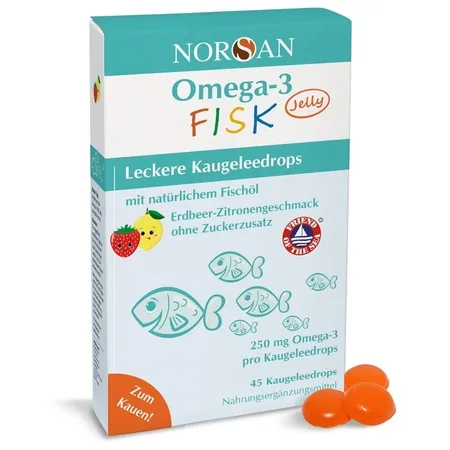 Omega-3 Fisk Jeleuri, 45 bucati, Norsan — preț și oferte