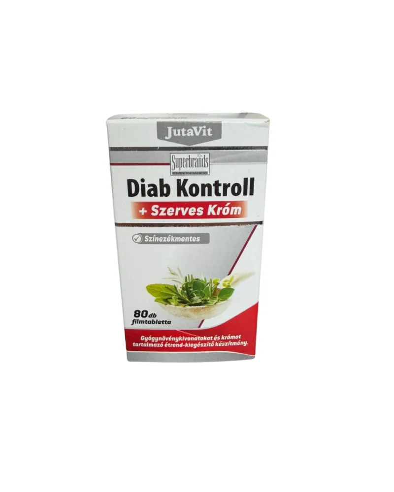 Diab Control + Crom Organic, 80 tablete, JutaVit — preț și oferte