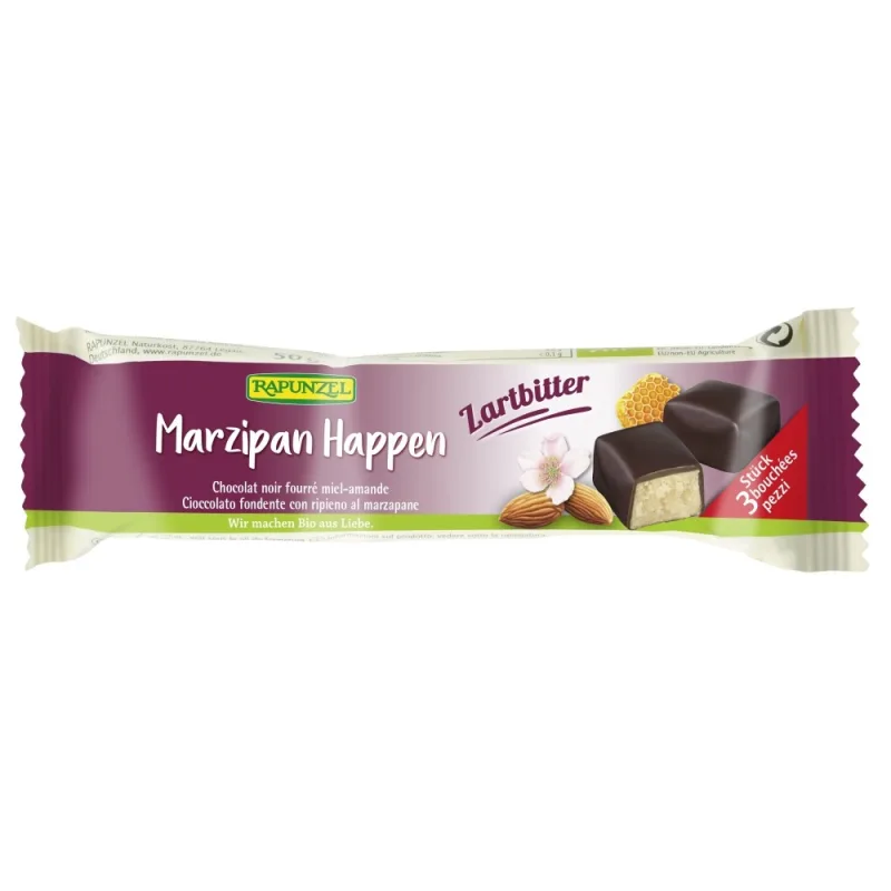 Baton eco martipan cu glazura amaruie, 50g, Rapunzel — preț și oferte
