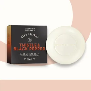 Sapun solid Fata si Barba Thistle & Pepper, 100g, Scottish Fine Soaps