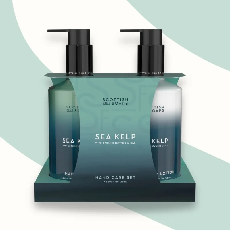 Set Lotiune maini si corp 300ml + Sapun lichid maini 300ml Sea Kelp, Scottish Fine Soaps — preț și oferte