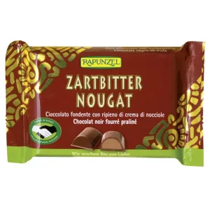 Ciocolata eco amaruie nougat, 100g, Rapunzel