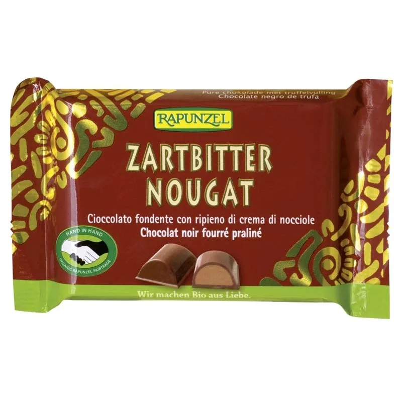 Ciocolata eco amaruie nougat, 100g, Rapunzel — preț și oferte