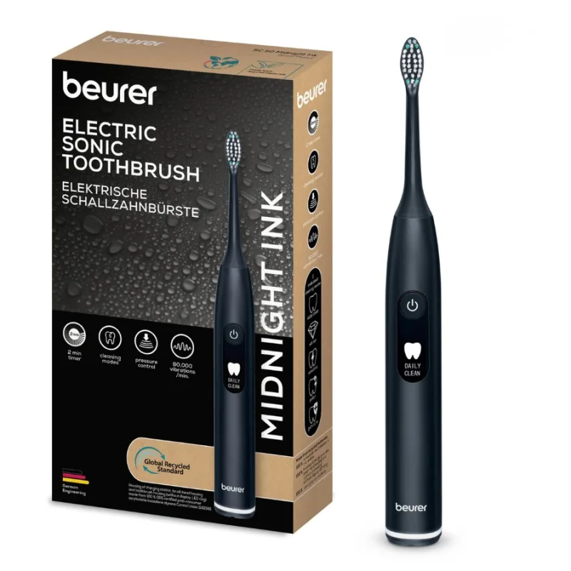 Perie dinti electrica sonica SC50, Midnight Ink Green Planet, 1 bucata, Beurer — preț și oferte