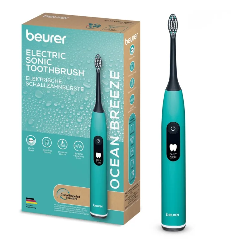 Perie dinti electrica sonica SC50, Ocean Breeze Green Planet, 1 bucata, Beurer — preț și oferte