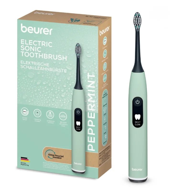 Perie dinti electrica sonica SC50, Peppermint Green Planet, 1bucata, Beurer — preț și oferte