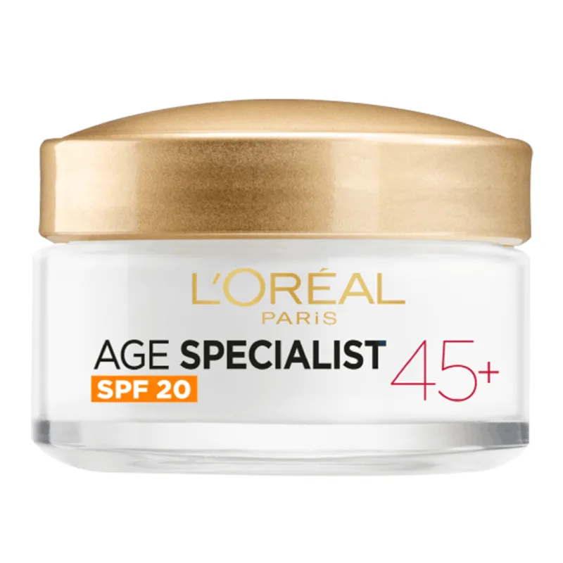 Crema antirid de zi cu SPF20, Age Specialist 45+, 50 ml, LOreal L'OREAL PARIS — preț și oferte