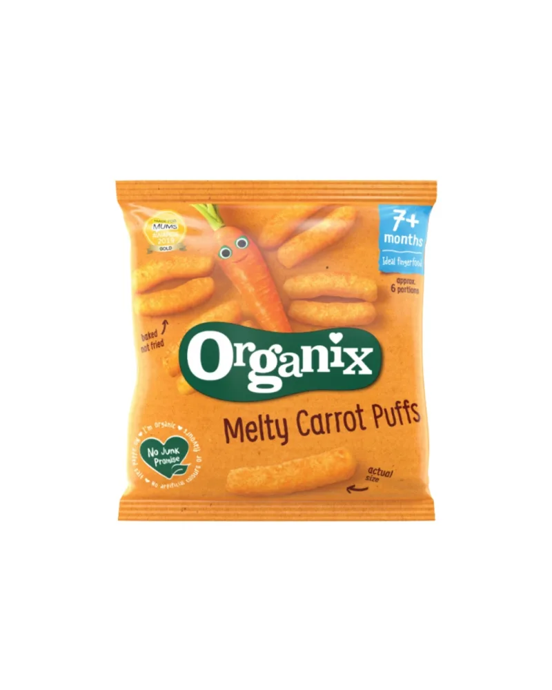 Snack din porumb expandat bio cu morcovi, 20 g, Organix — preț și oferte