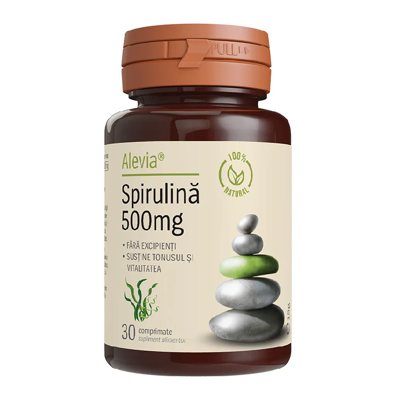 Spirulina 500 mg, 30 comprimate, Alevia — preț și oferte