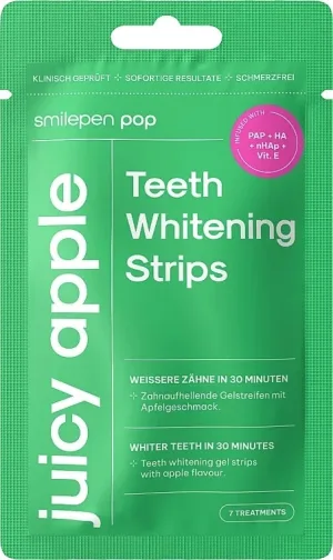 Benzi pentru albirea dintilor Juicy Apple, 14 benzi, Smilepen pop