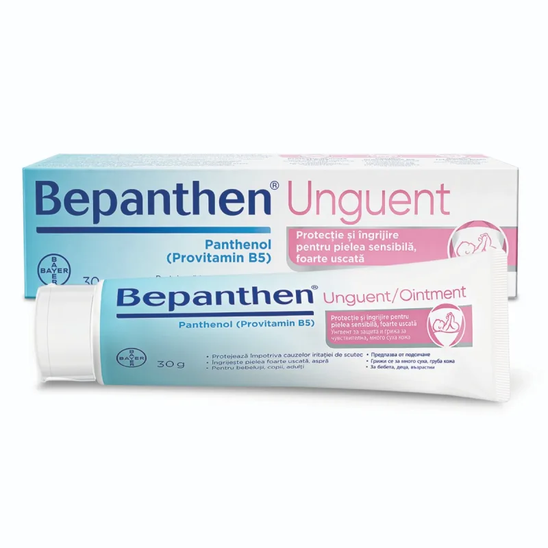 Unguent pentru iritatiile de scutec cu 5% Panthenol Bepanthen, 30g, Bayer — preț și oferte