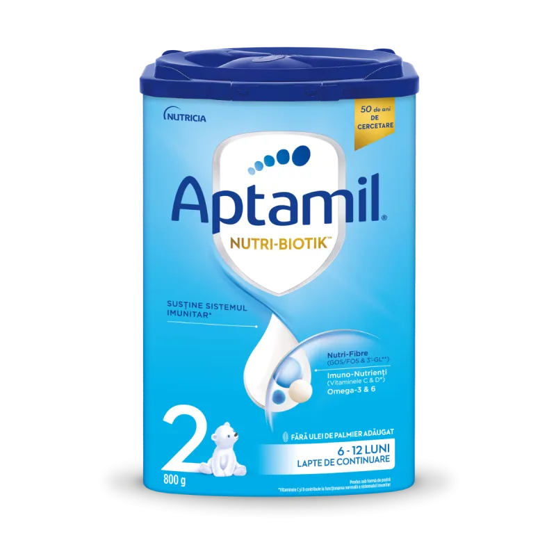 Lapte de continuare 6-12 luni NUTRI-BIOTIK 2, 800g, Aptamil Aptamil Junior — preț și oferte
