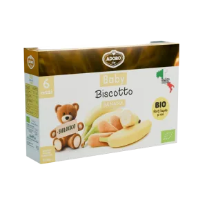 Biscuiti cu banane 6 luni+, 2 x 125g, Adoro Bimbi