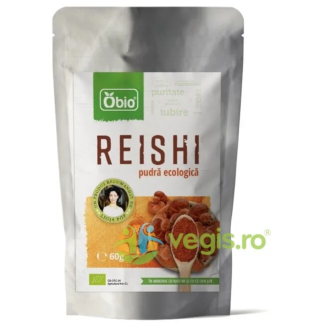 Reishi Pulbere Ecologica/Bio 60g OBio — preț și oferte