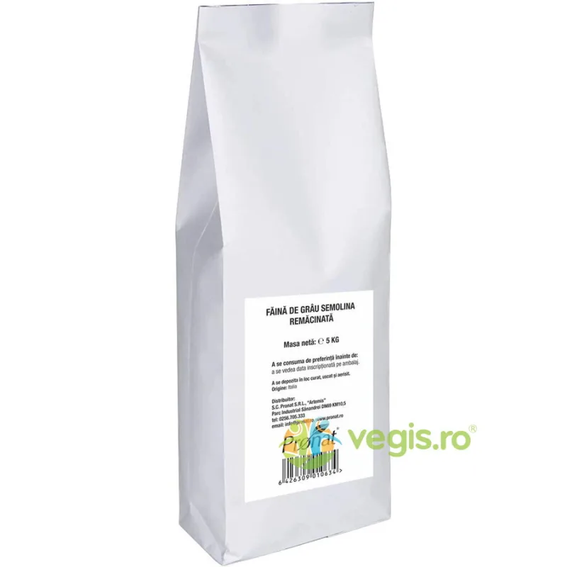 Faina de Grau Dur Semolina Remacinata 5kg PRONAT — preț și oferte