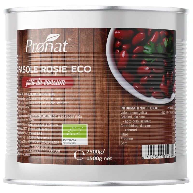 Fasole Rosie Ecologica/Bio 2.5kg PRONAT — preț și oferte