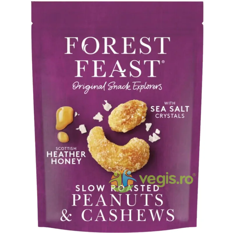 Arahide si Caju Glazurate cu Miere si Sare de Mare 120g FOREST FEAST — preț și oferte