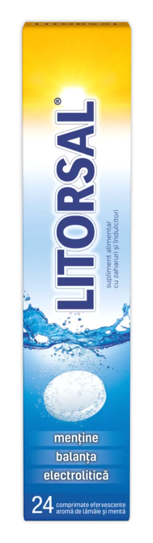 Litorsal cu aroma de menta si lamaie, 24 comprimate, Zdrovit
