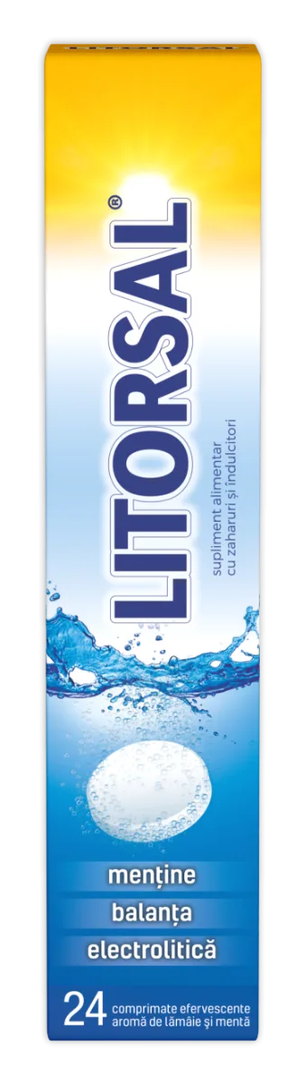 Litorsal cu aroma de menta si lamaie, 24 comprimate, Zdrovit — preț și oferte
