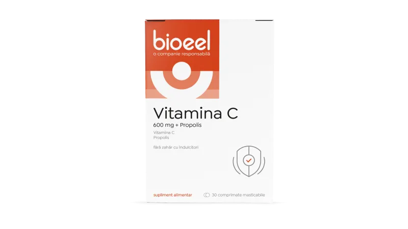 Vitamina C cu propolis 600mg, 30 comprimate, Bioeel — preț și oferte