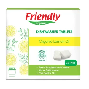 Detergent pentru masina de spalat vase, 450g x 25 tablete, Friendly Organic