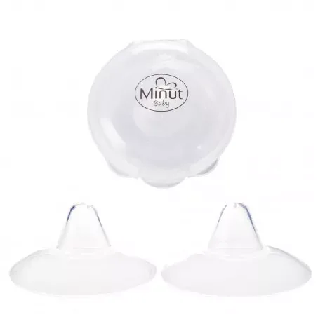 Protectii din silicon pentru mamelon 0+ Baby, 2 bucati, Minut — preț și oferte