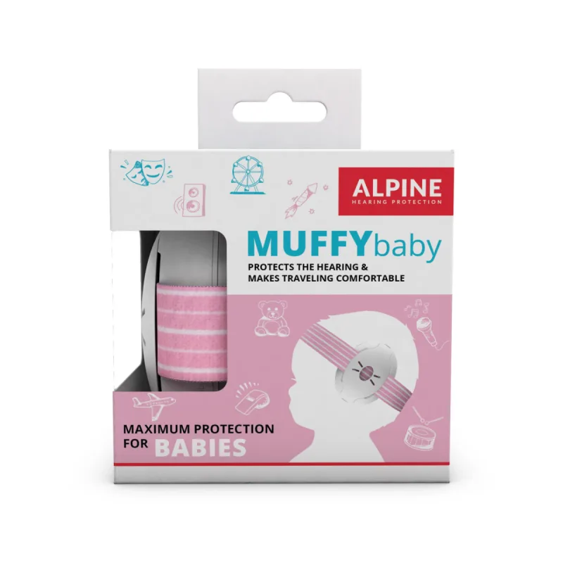 Casti antifonice pentru bebelusi de la 0-3 ani Muffy Baby Pink ALP24951, 1 bucata, Alpine — preț și oferte