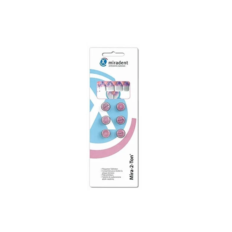 Tablete pentru controlul placii bacteriene Mira 2-Ton, 6 tablete, Miradent — preț și oferte