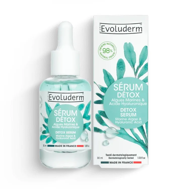 Ser detoxifiant cu alge marine si acid hyaluronic, 30ml, Evoluderm — preț și oferte