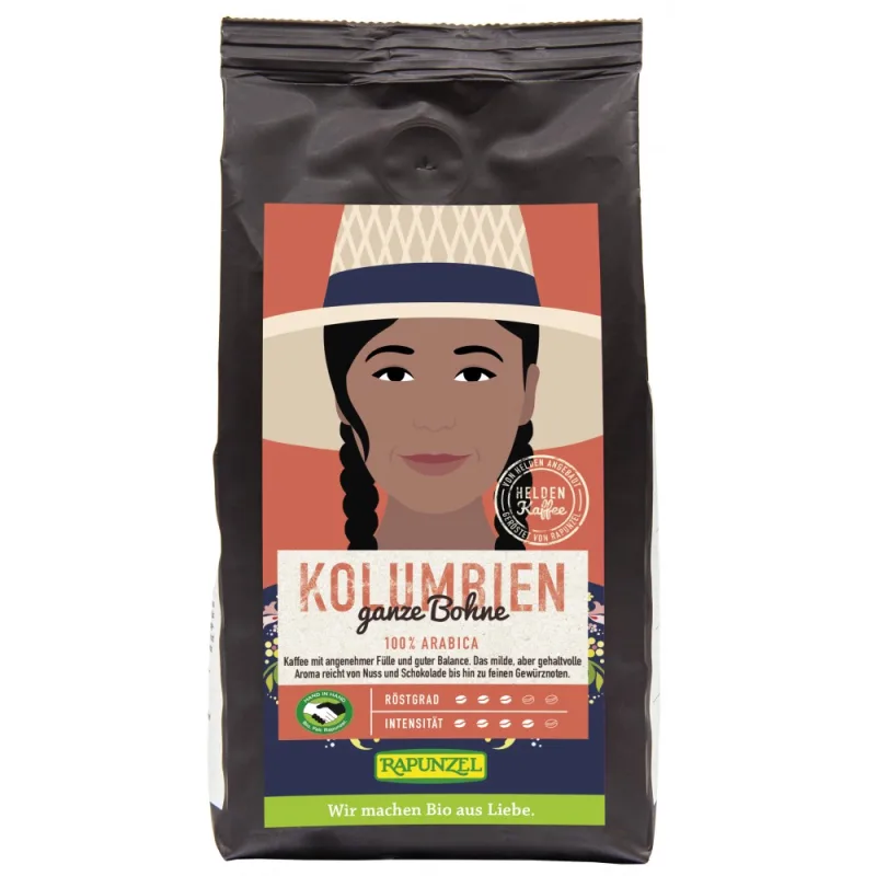 Cafea boabe arabica Columbia bio, 250g, Rapunzel — preț și oferte