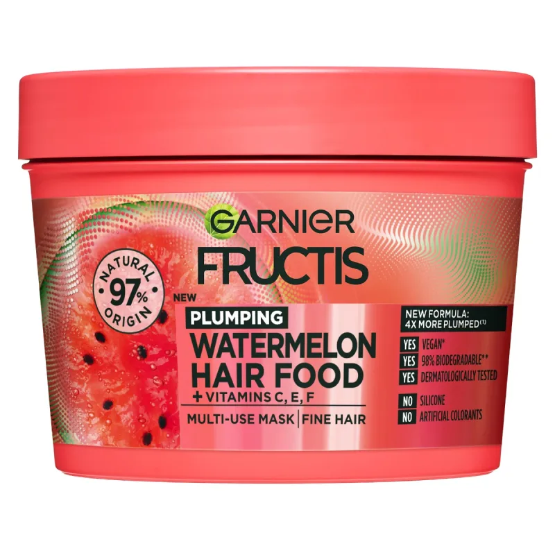 Masca redensificatoare pentru parul subtire Hair Food Pepene Verde, 390ml, Fructis — preț și oferte