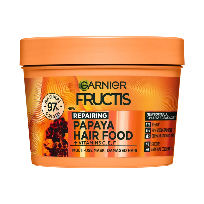 Masca reparatoare pentru parul deteriorat Hair Food Papaya, 390ml, Fructis — preț și oferte