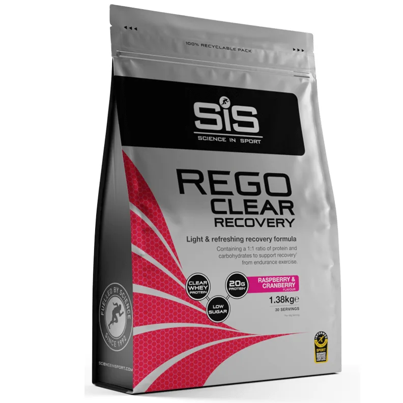 Pudra proteica cu aroma de zmeura si merisoare Rego Clear Recovery, 1.38kg, Sis — preț și oferte
