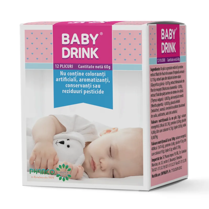 Baby Drink, 12 plicuri, Pharco — preț și oferte