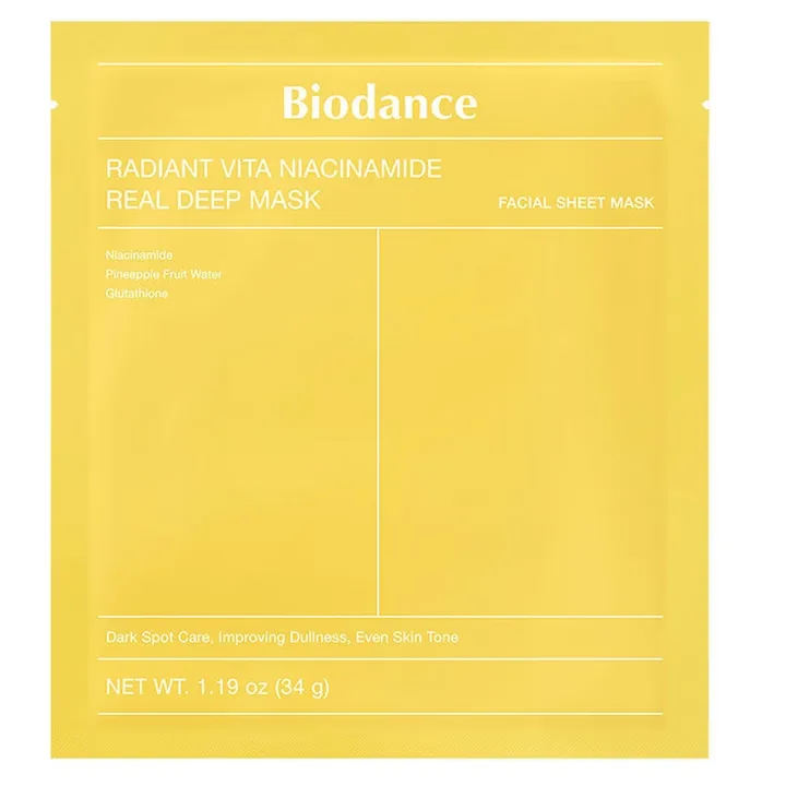 Masca cu niacinamide Radiant Vita Niacinamide Real Deep Mask, 34g, Biodance — preț și oferte