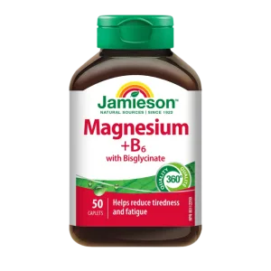 Magneziu bisglicinat cu Vitamina B6, 50 capsule, Jamieson