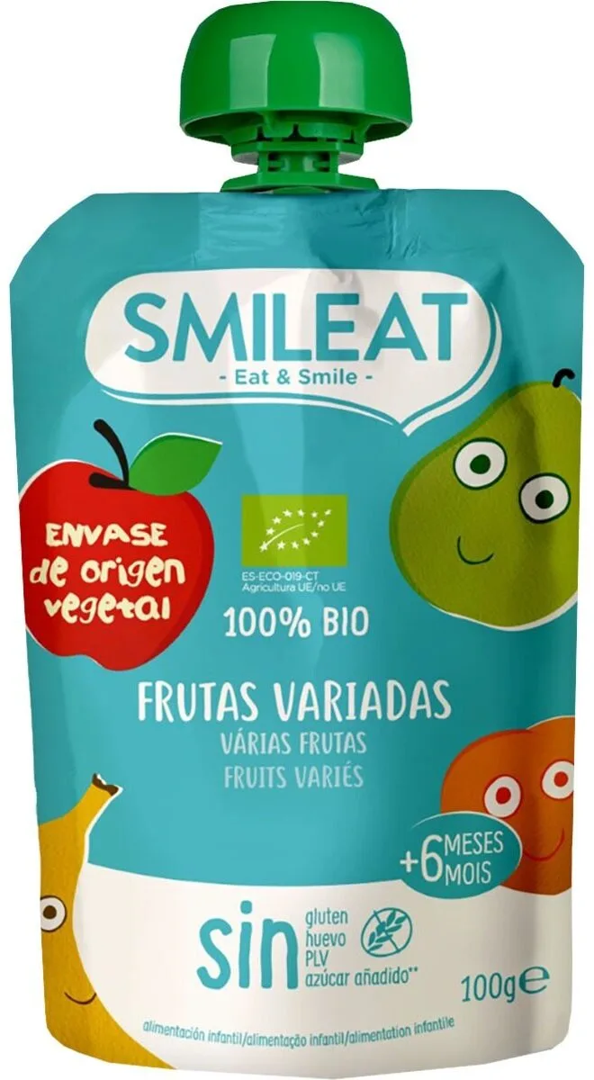 Piure din mix de fructe +6 luni Bio, 100g, Smileat — preț și oferte
