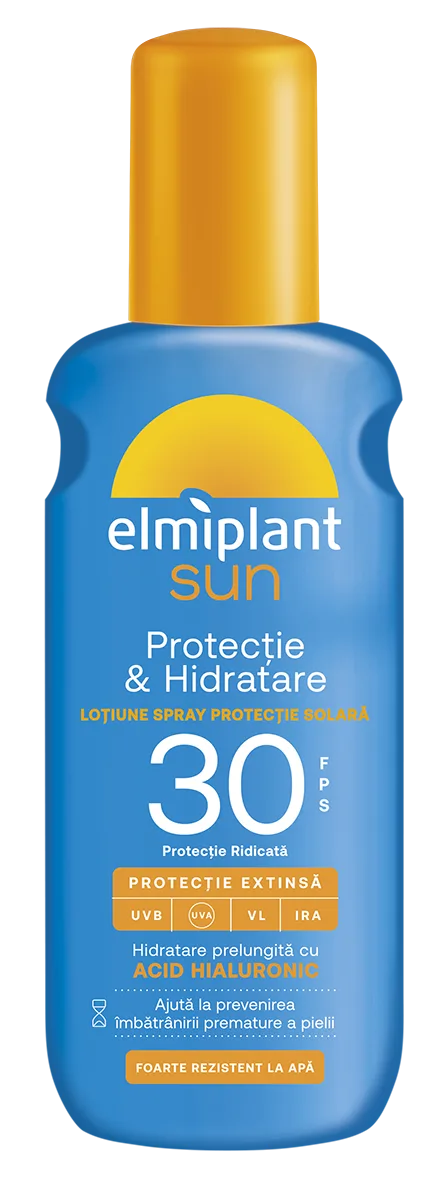 Lotiune spray cu protectie solara SPF30 Protectie & Hidratare Sun, 200ml, Elmiplant — preț și oferte
