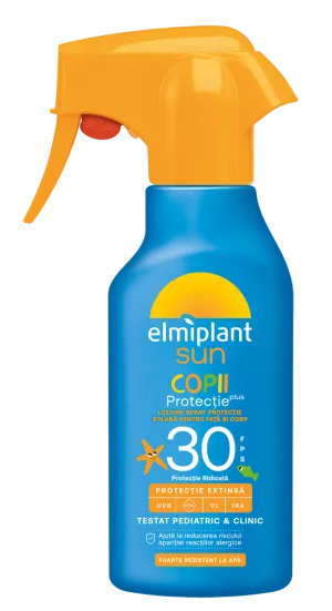 Lotiune spray cu protectie solara pentru copii SPF30 Sun, 200ml, Elmiplant