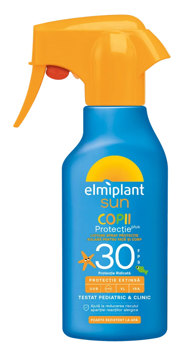 Lotiune spray cu protectie solara pentru copii SPF30 Sun, 200ml, Elmiplant — preț și oferte