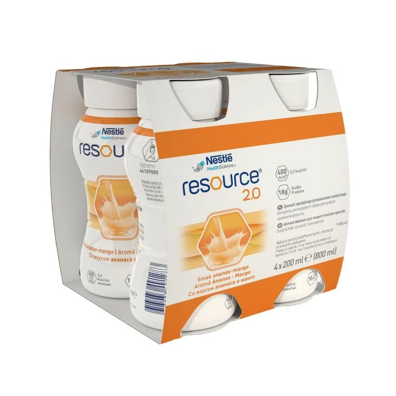 Resource 2.0 fara gluten cu aroma de  ananas-mango, 4*200 ml, Nestle — preț și oferte