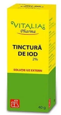 Tinctura de iod 2%, 40 g, Vitalia Vitalia Pharma — preț și oferte