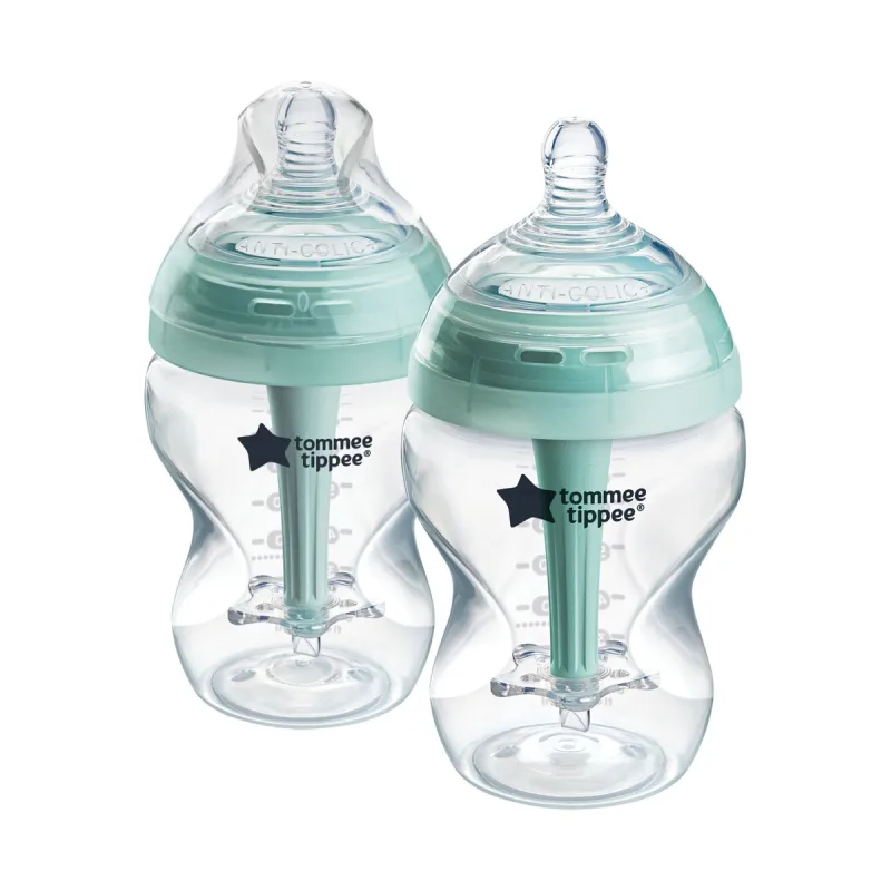 Set biberoane Advanced Anti-colici cu autosterilizare din PP pentru 0 luni + Natural Start, 2 x 260ml, Tommee Tippee — preț și oferte
