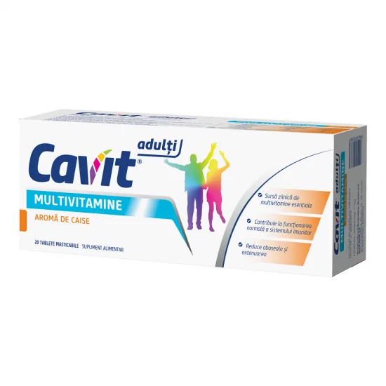 Cavit multivitamine cu aroma de caise, 20 tablete, Biofarm — preț și oferte