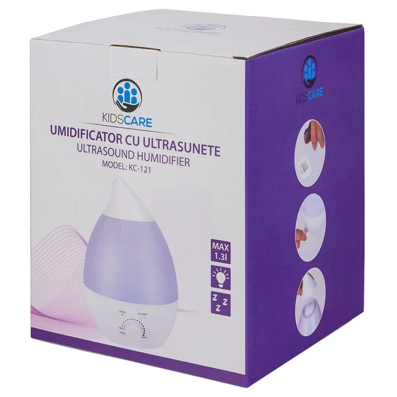 Umidificator de aer cu ultrasunete si aromaterapie KC121, 1 bucata, KidsCare — preț și oferte