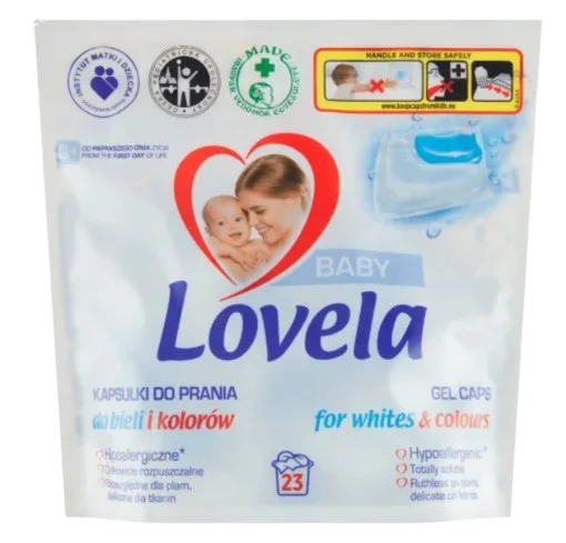 Detergent capsule pentru rufe albe si colorate, 23 capsule, Lovela Baby — preț și oferte