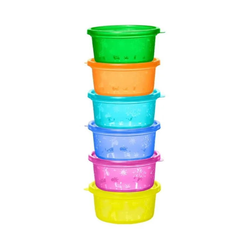 Set 6 boluri cu capac pentru alimente 0 luni+, Nip — preț și oferte