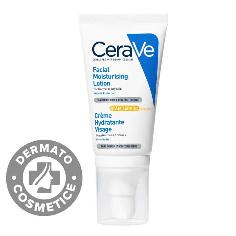 Crema hidratanta pentru ten normal-uscat AM SPF 30, 52ml, Cerave — preț și oferte