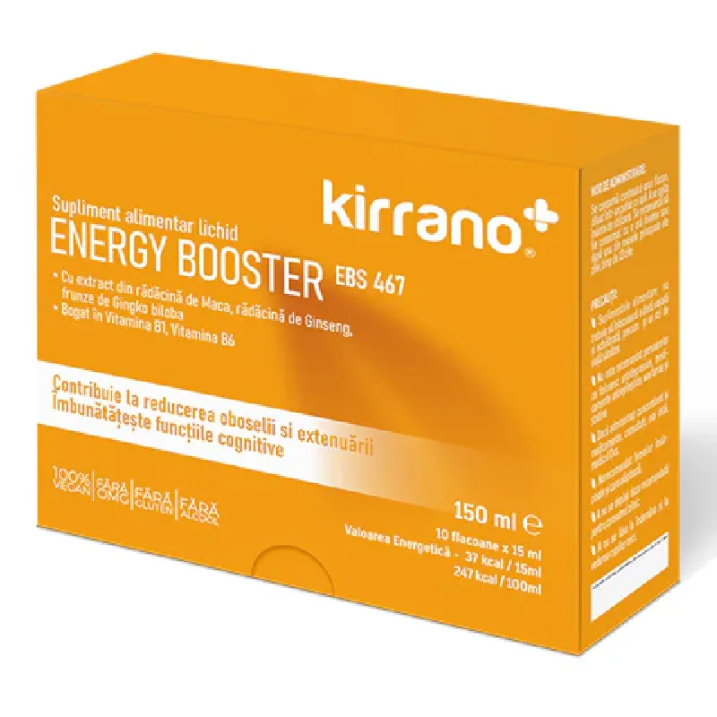 Energy Booster EBS467, 10 flacoane*15 ml, Kirrano — preț și oferte