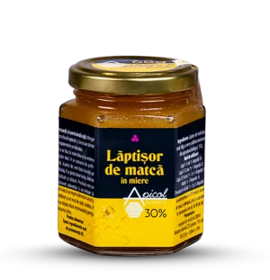 Laptisor de matca in miere 30%, 200ml, Apicol Scinece